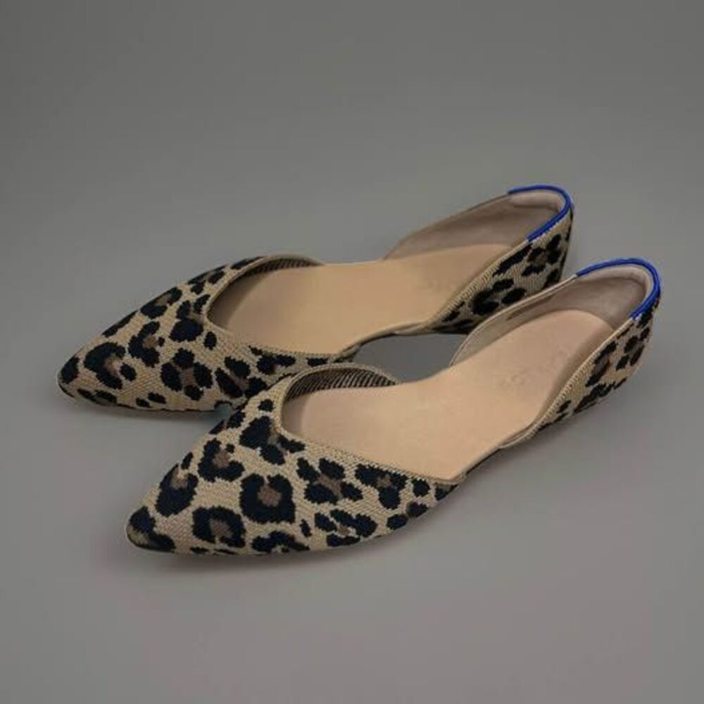 Rothy's The Point Wildcat Leopard Print Flats